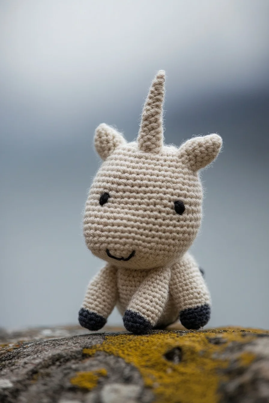 Handmade crochet amigurumi unicorn toy with pastel rainbow mane, perfect for cute amigurumi pattern ideas