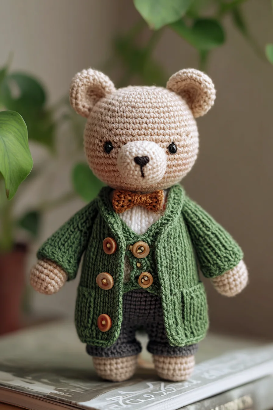 Amigurumi Bear Crochet Pattern — Cute Crochet Toy with Jacket & Bow Tie