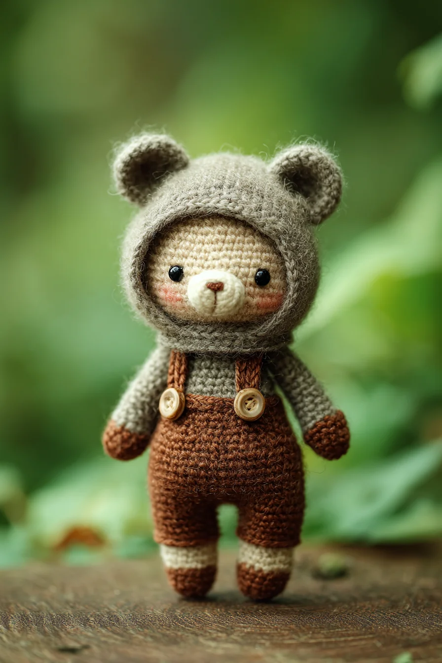 Amigurumi Bear in Hood and Overalls — Crochet Toy Pattern