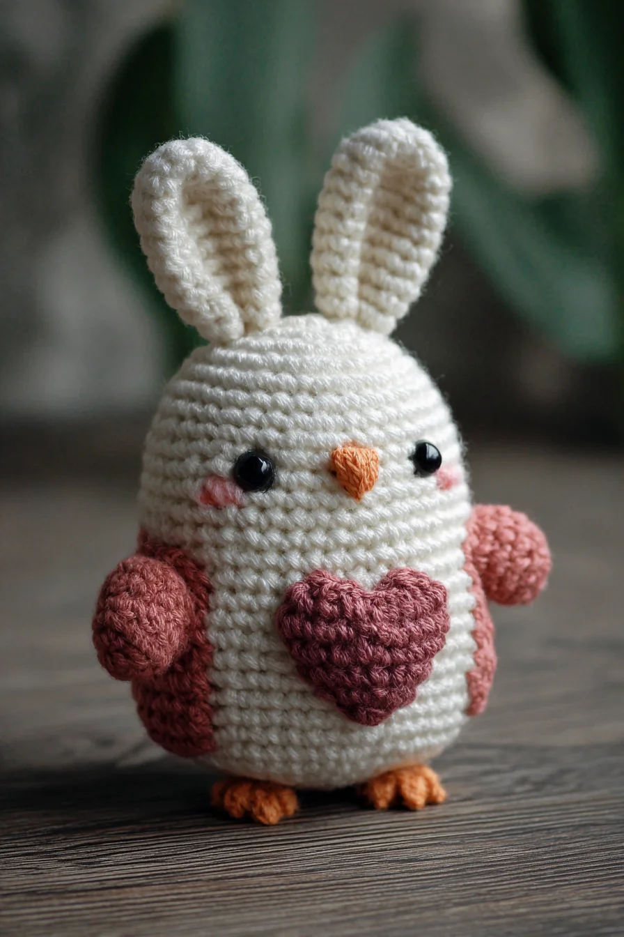 Amigurumi Bunny-Bird Crochet Pattern — Easy Plush with Heart Detail