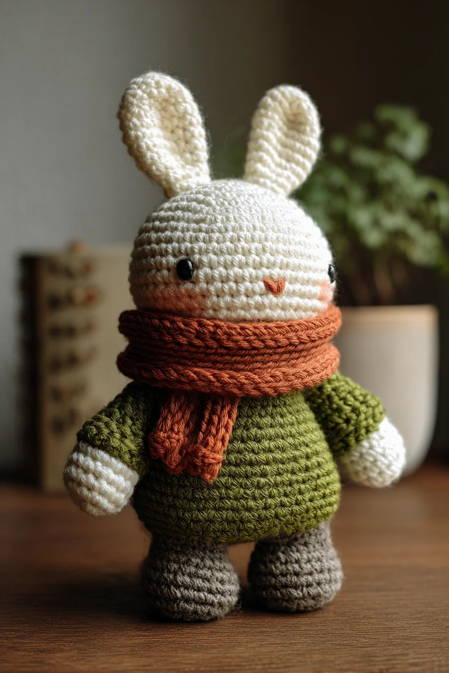 Amigurumi Bunny Crochet Pattern — Cozy Scarf Rabbit (Worsted Weight)