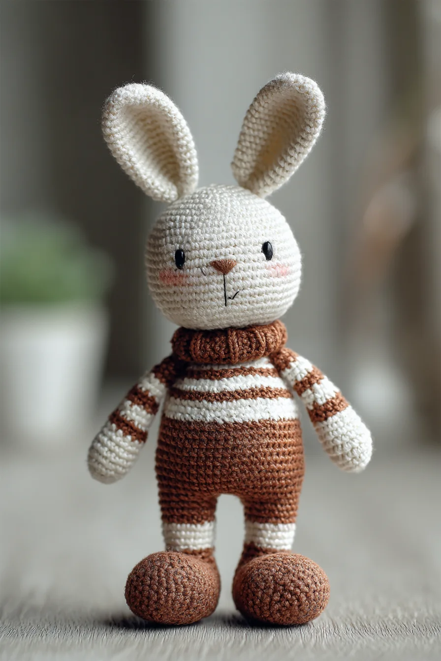 Amigurumi Bunny Crochet Pattern — Cute Striped Crochet Toy