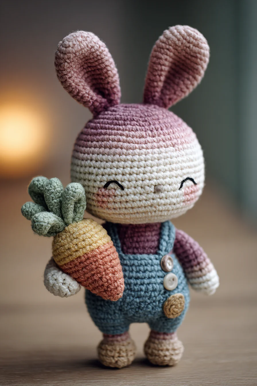 Amigurumi Bunny Crochet Pattern with Carrot — Cute Plush Toy Tutorial