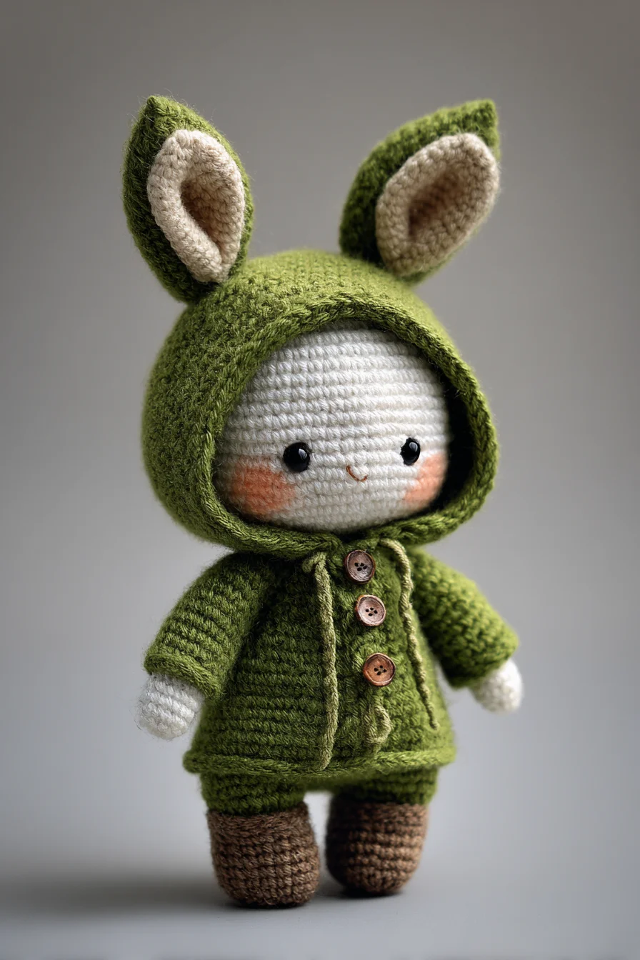 Amigurumi Bunny Doll with Hooded Coat — Crochet Pattern for Cute Toy