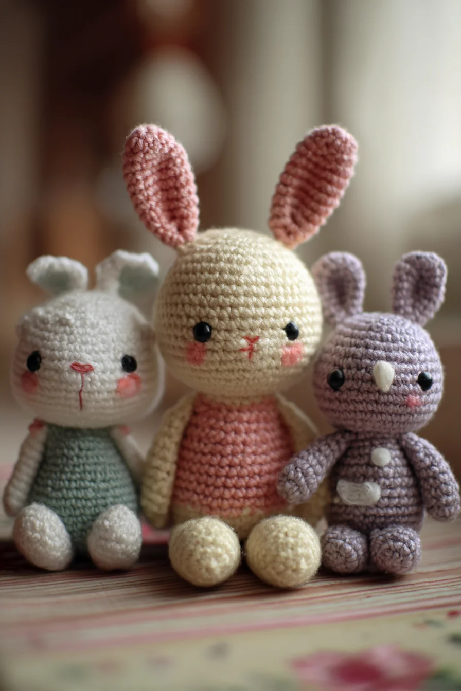 Amigurumi Bunny Trio Crochet Pattern — Cute Plush Rabbits