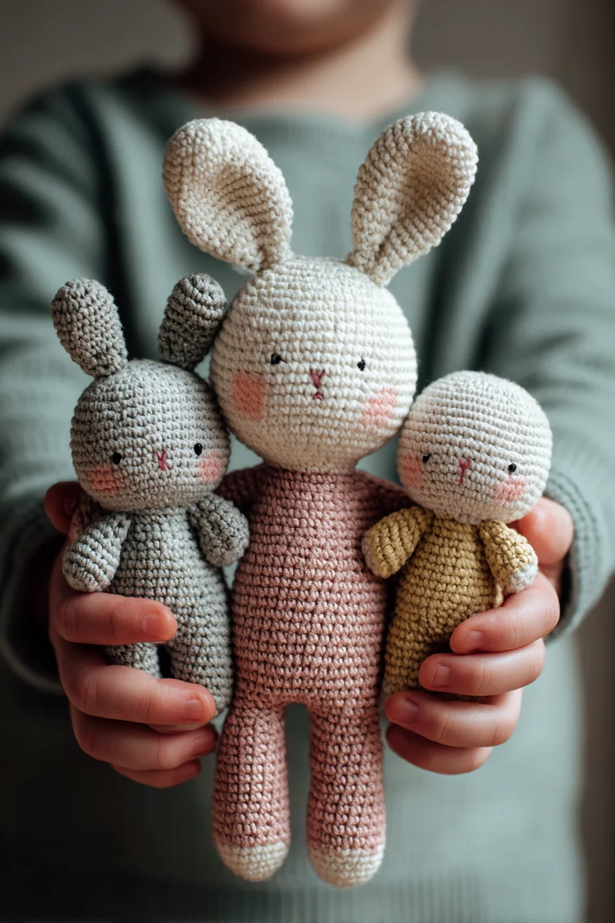 Amigurumi Bunny Trio Crochet Pattern — Soft Toy Crochet Tutorial
