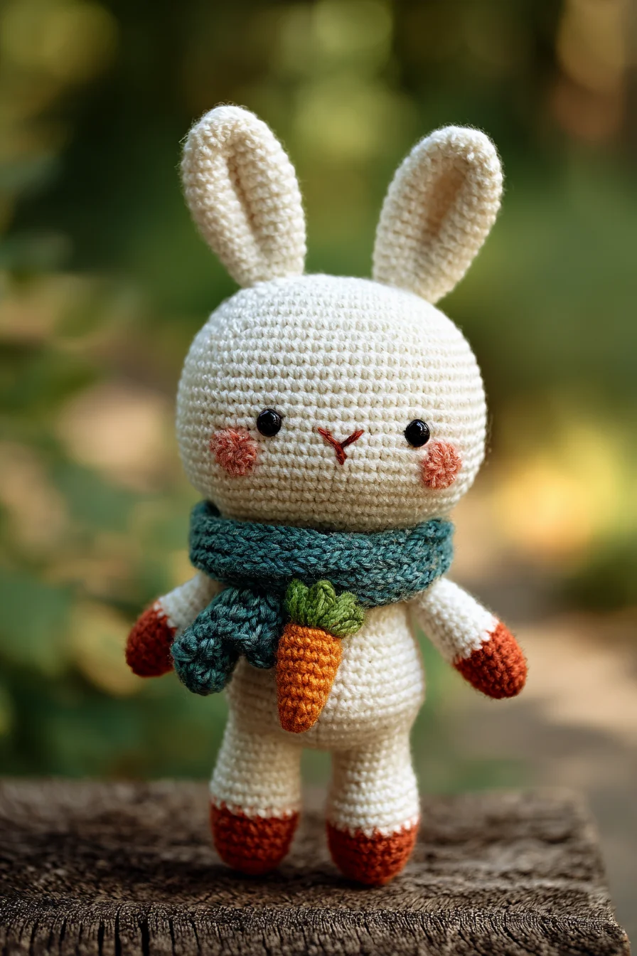 Amigurumi Bunny with Carrot Scarf — Cute Crochet Pattern for Plush Toy