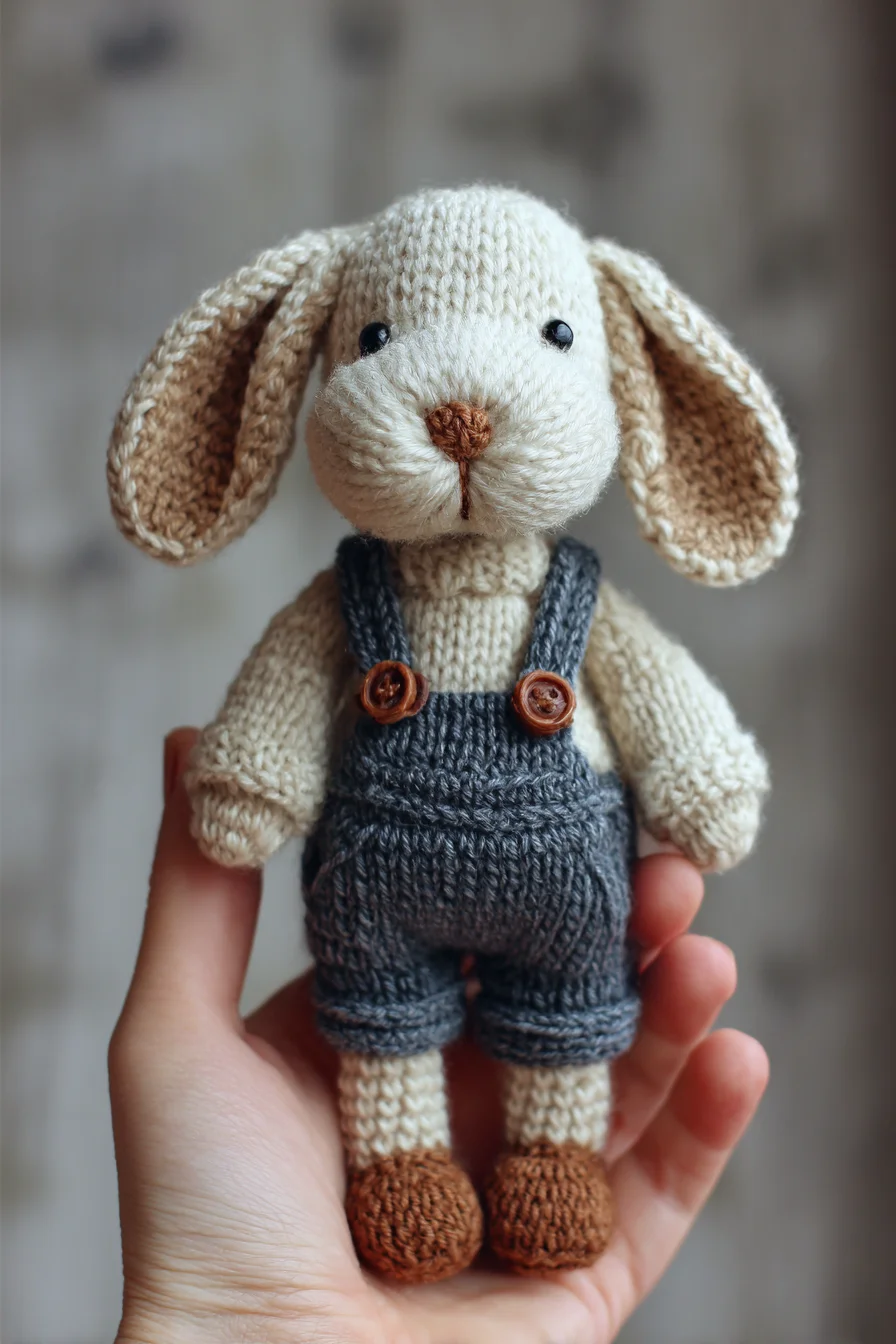 Amigurumi Bunny with Overalls — Cute Crochet Pattern for Small Stuffed Toy