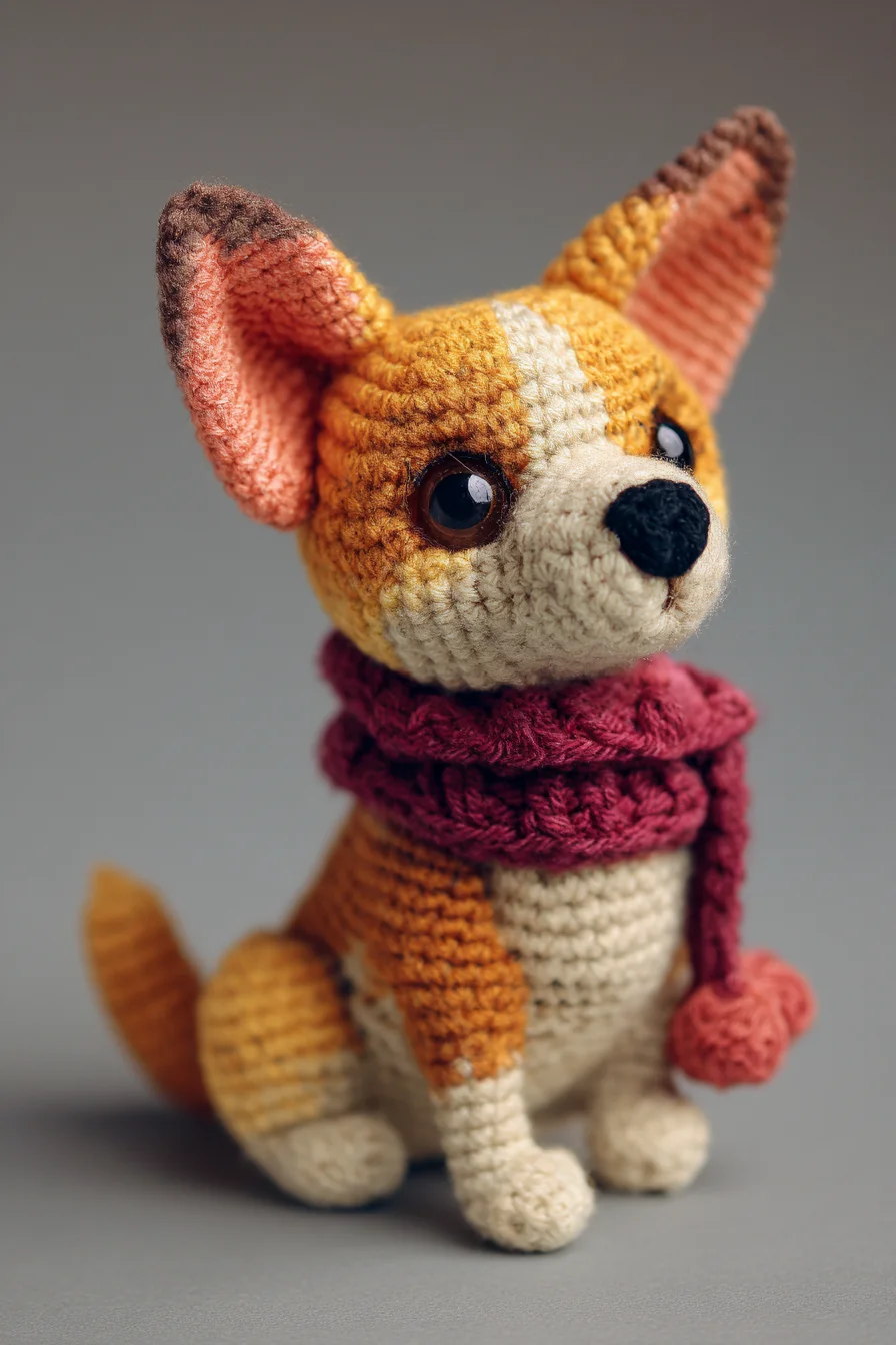 Amigurumi Corgi Crochet Pattern — Cute Dog Toy with Scarf