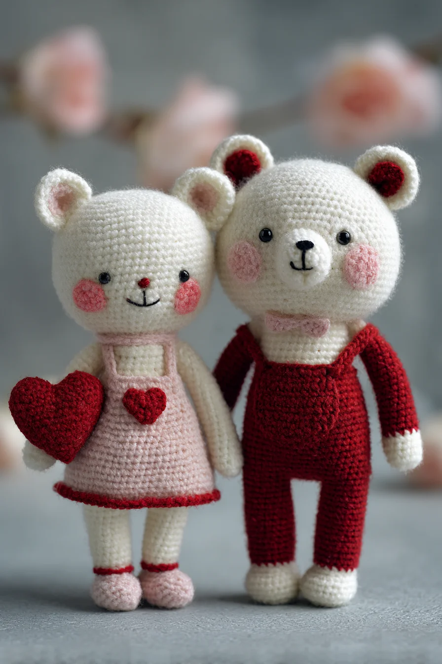 Amigurumi Crochet Bear Couple — Cute Plush Doll Pattern