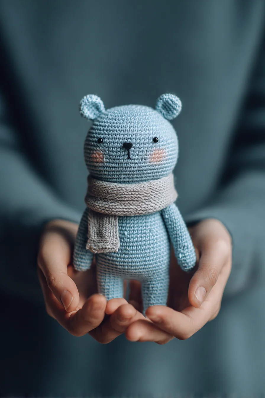 Amigurumi Crochet Bear Toy — DK Yarn Pattern with Scarf