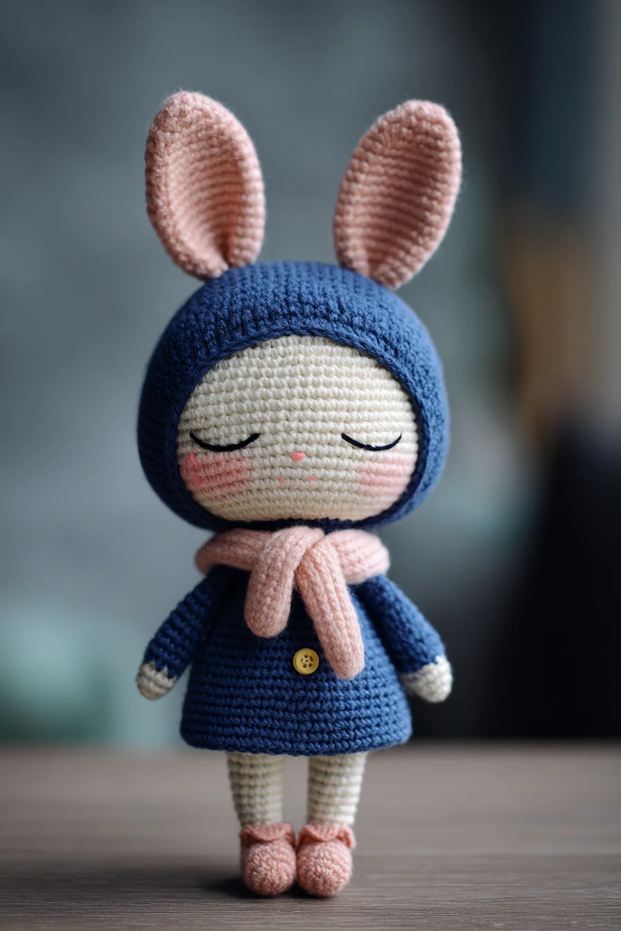 Amigurumi Crochet Bunny Doll — Hooded Doll Pattern with Scarf