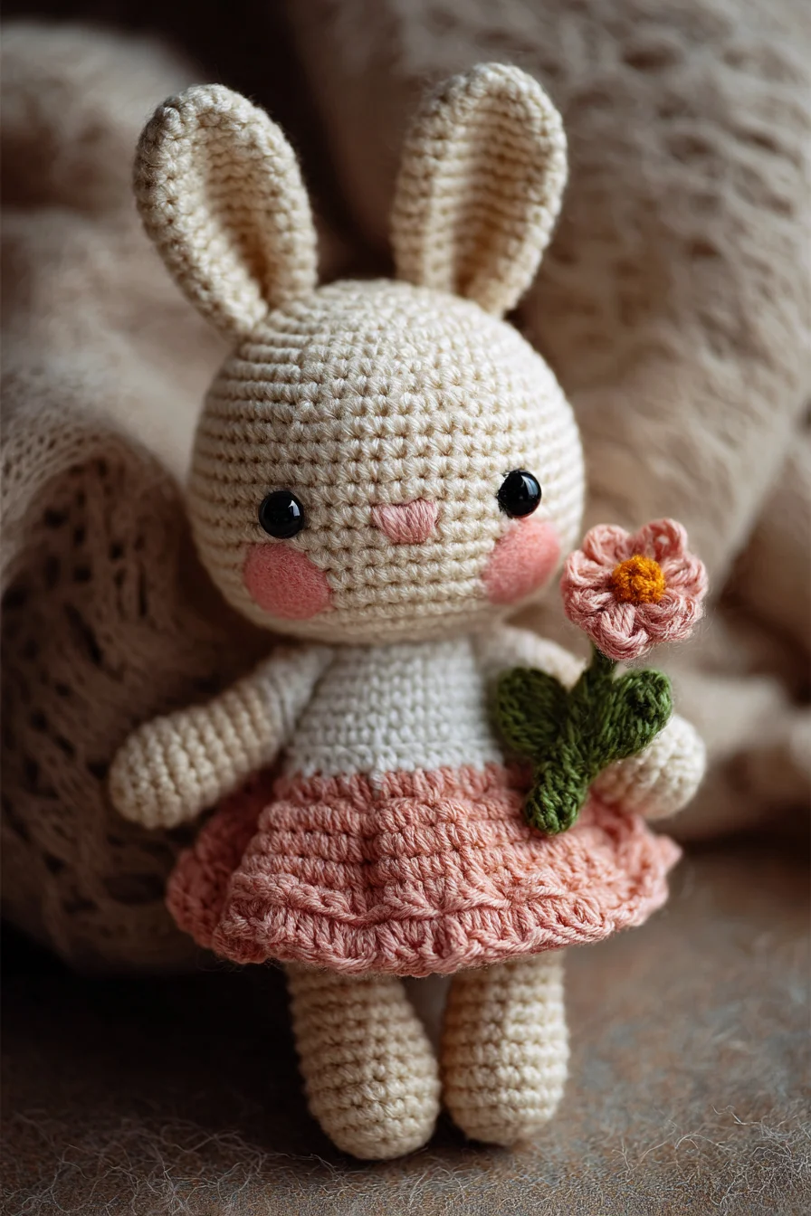 Amigurumi Crochet Bunny Doll Pattern — Cute Bunny with Dress & Flower