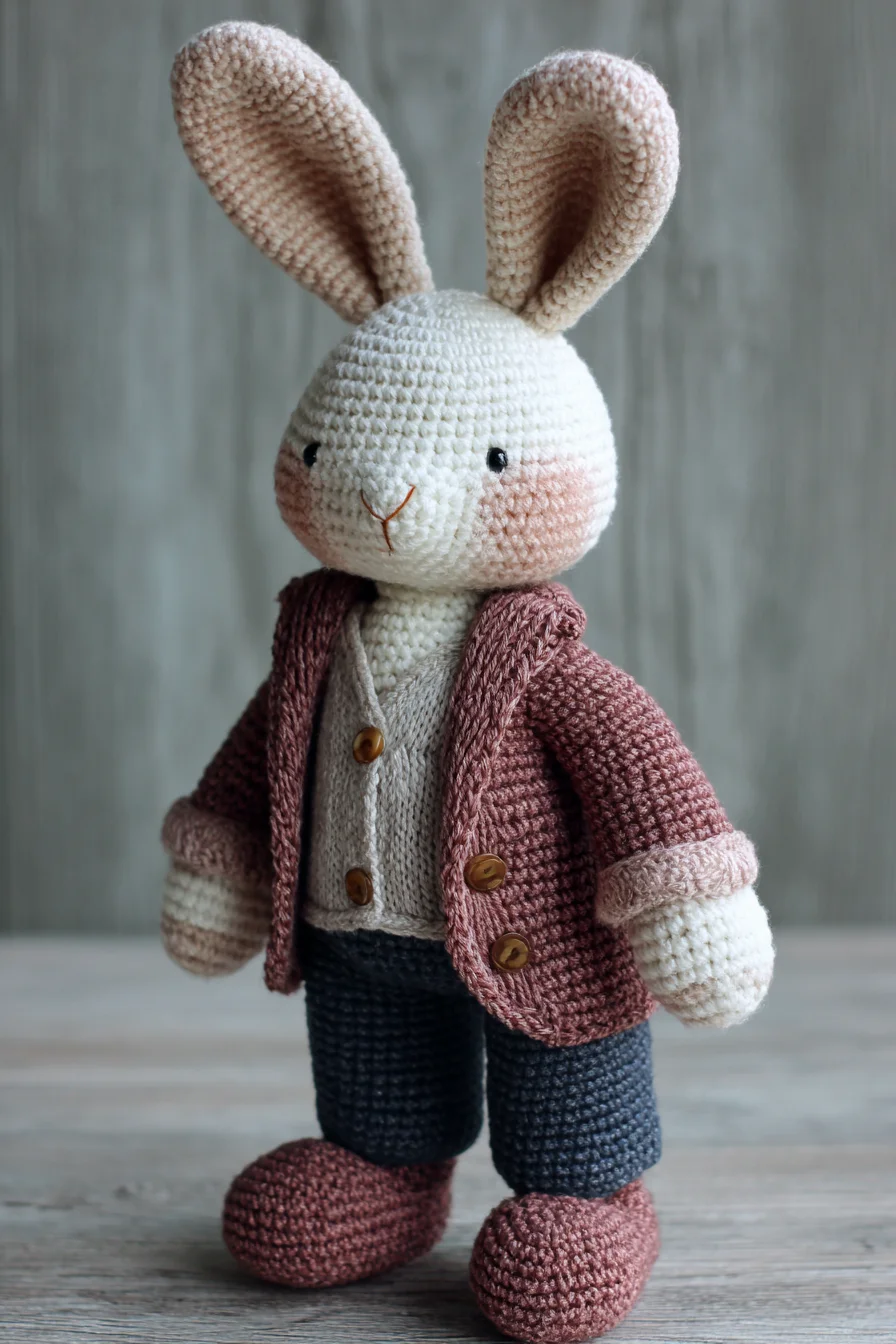 Amigurumi Crochet Bunny Doll Pattern — Jacket, Sweater & Pants
