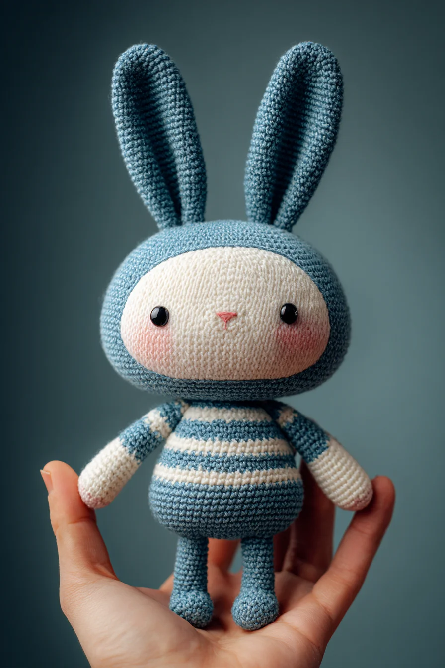 Amigurumi Crochet Bunny Doll – Striped Plush Bunny Pattern
