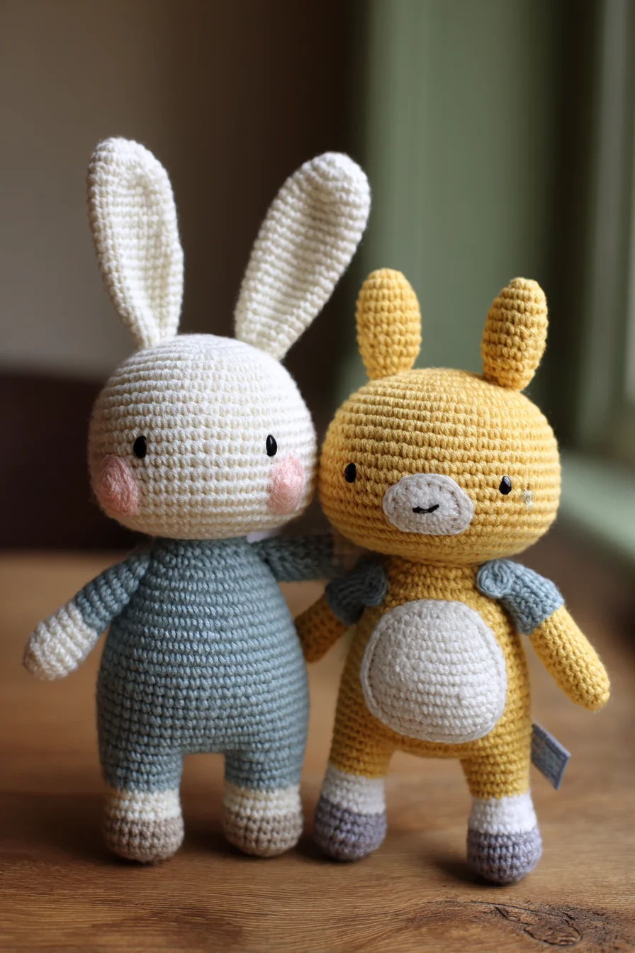 Amigurumi Crochet Bunny Duo — Soft Toy Pattern for DK or Worsted Yarn
