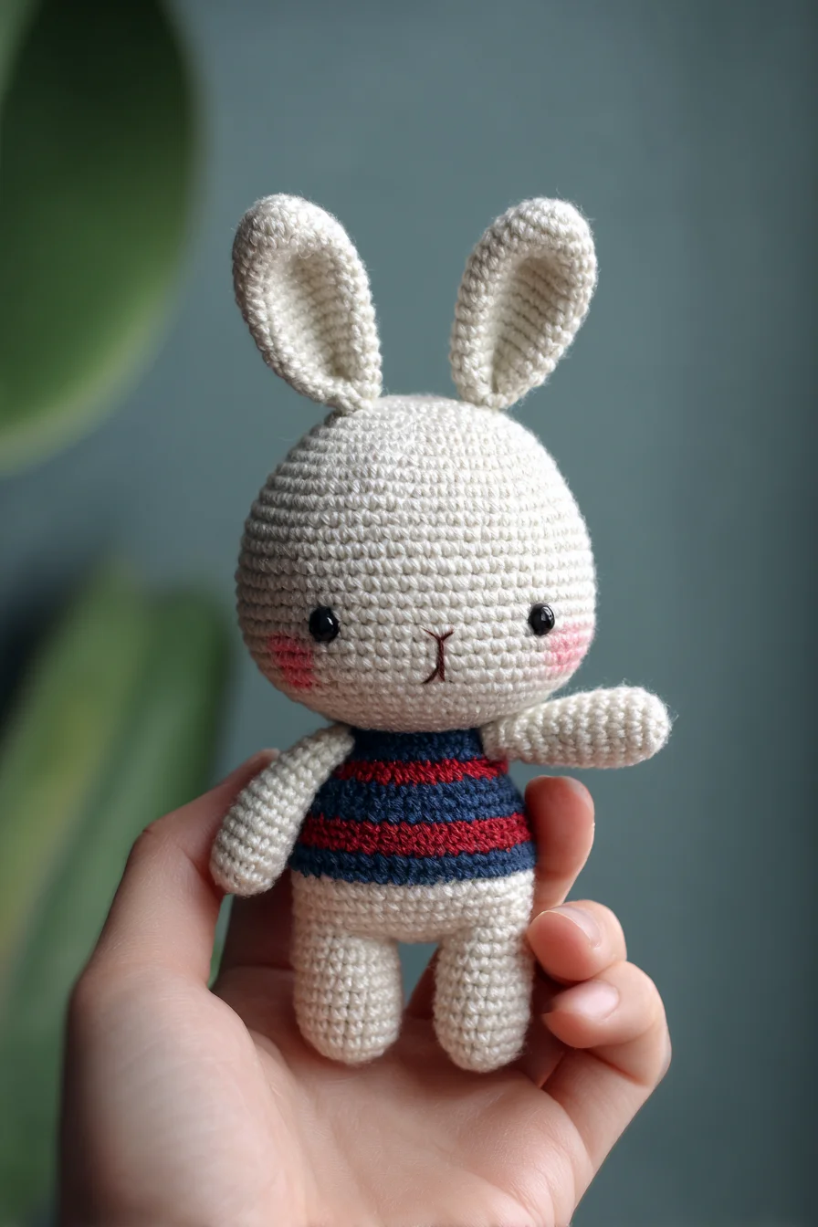 Amigurumi Crochet Bunny: Easy Striped Mini Plush Pattern