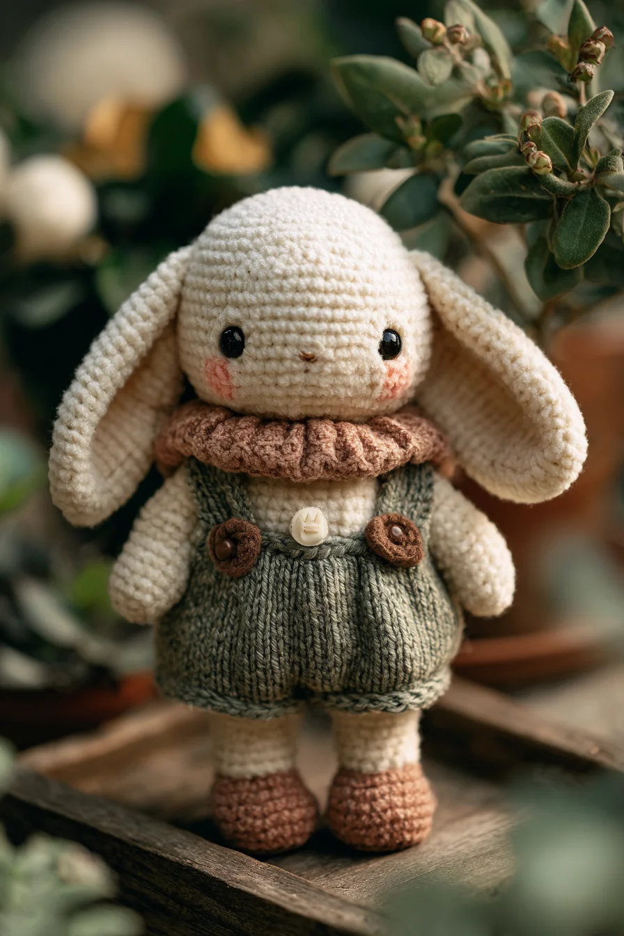 Amigurumi Crochet Bunny in Overalls — Cute Plush Toy Pattern