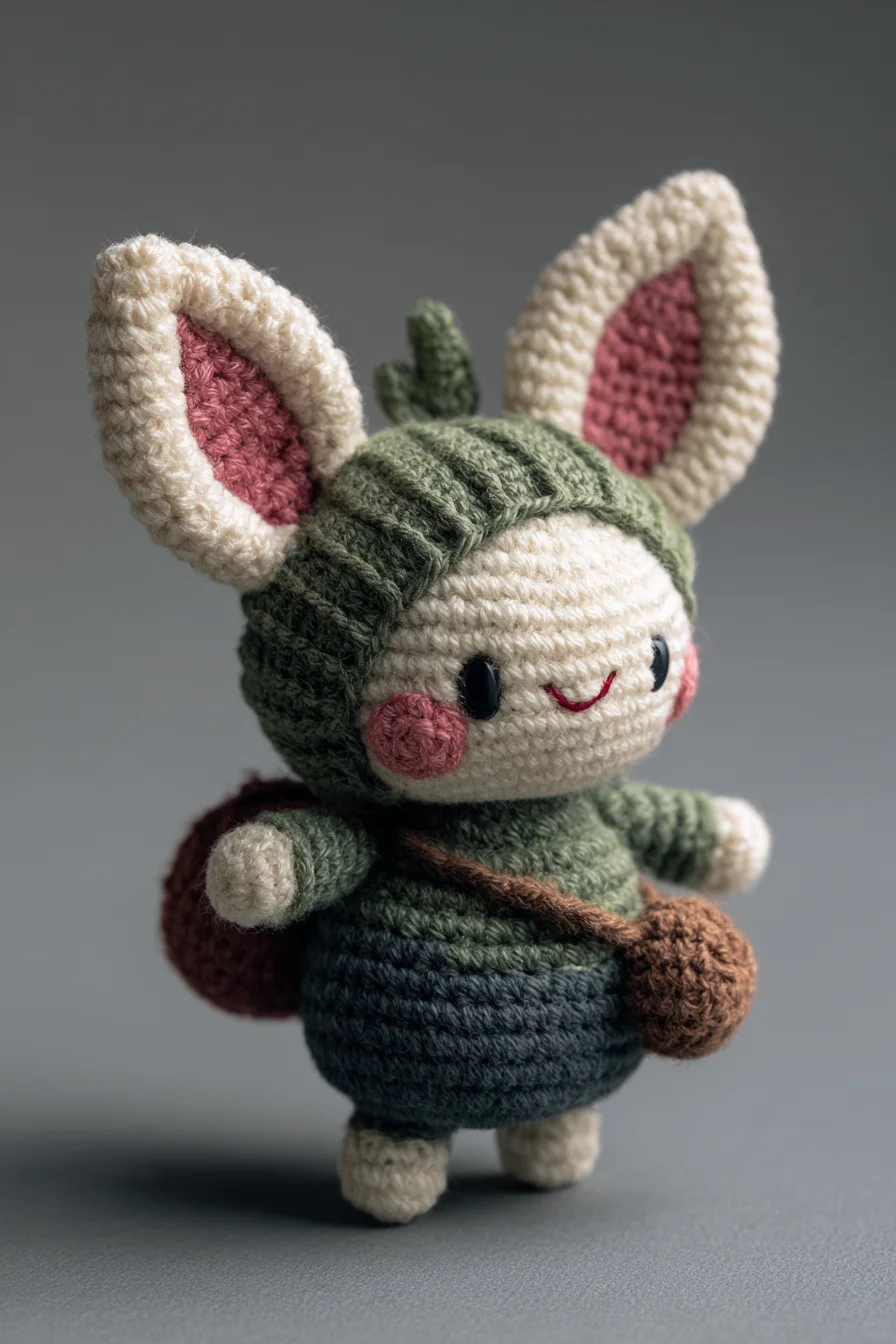Amigurumi Crochet Bunny in Ribbed Hood — Cute Woodland Amigurumi Pattern