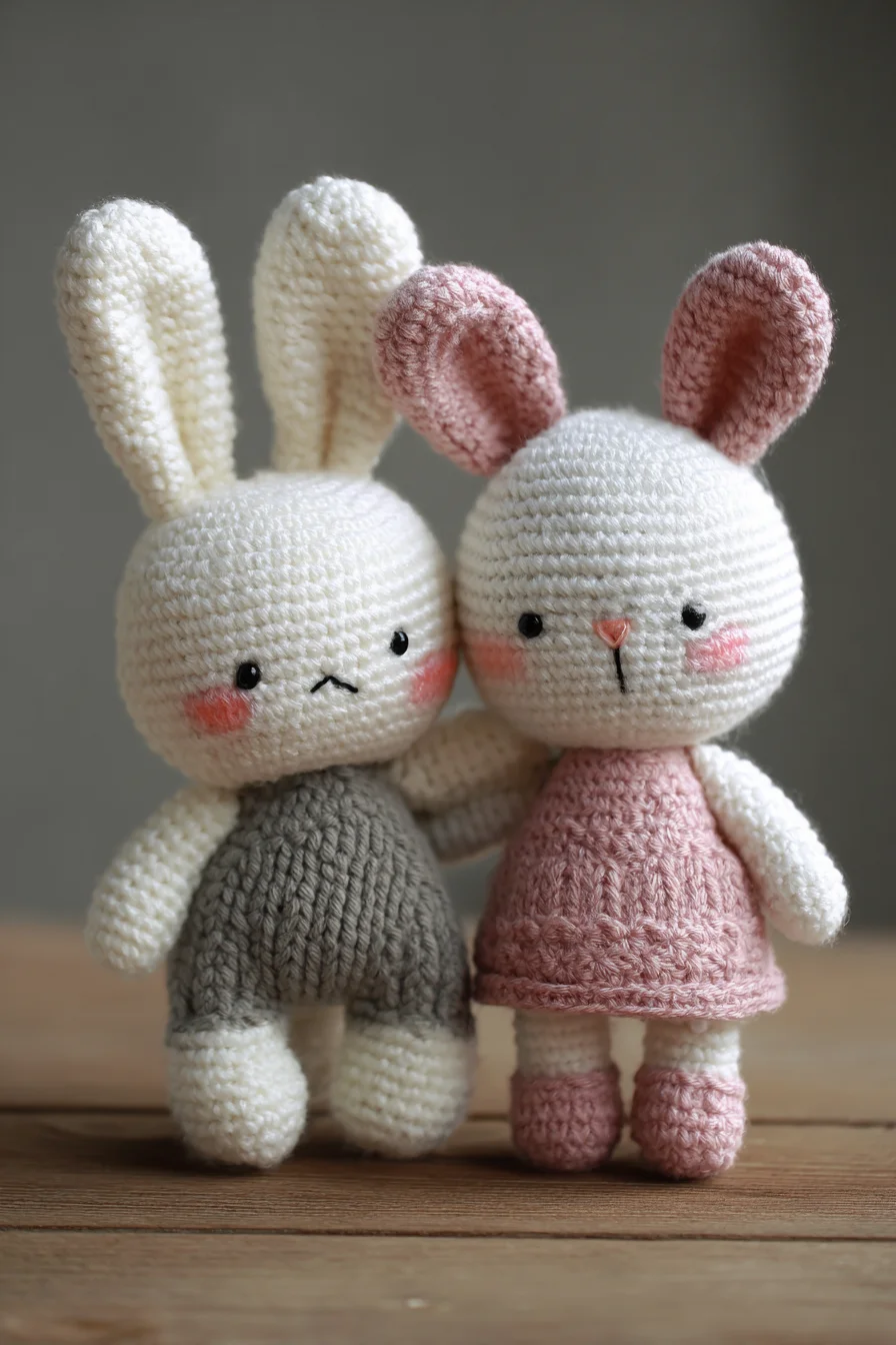 Amigurumi Crochet Bunny Pair — Cute Bunny Toy Pattern