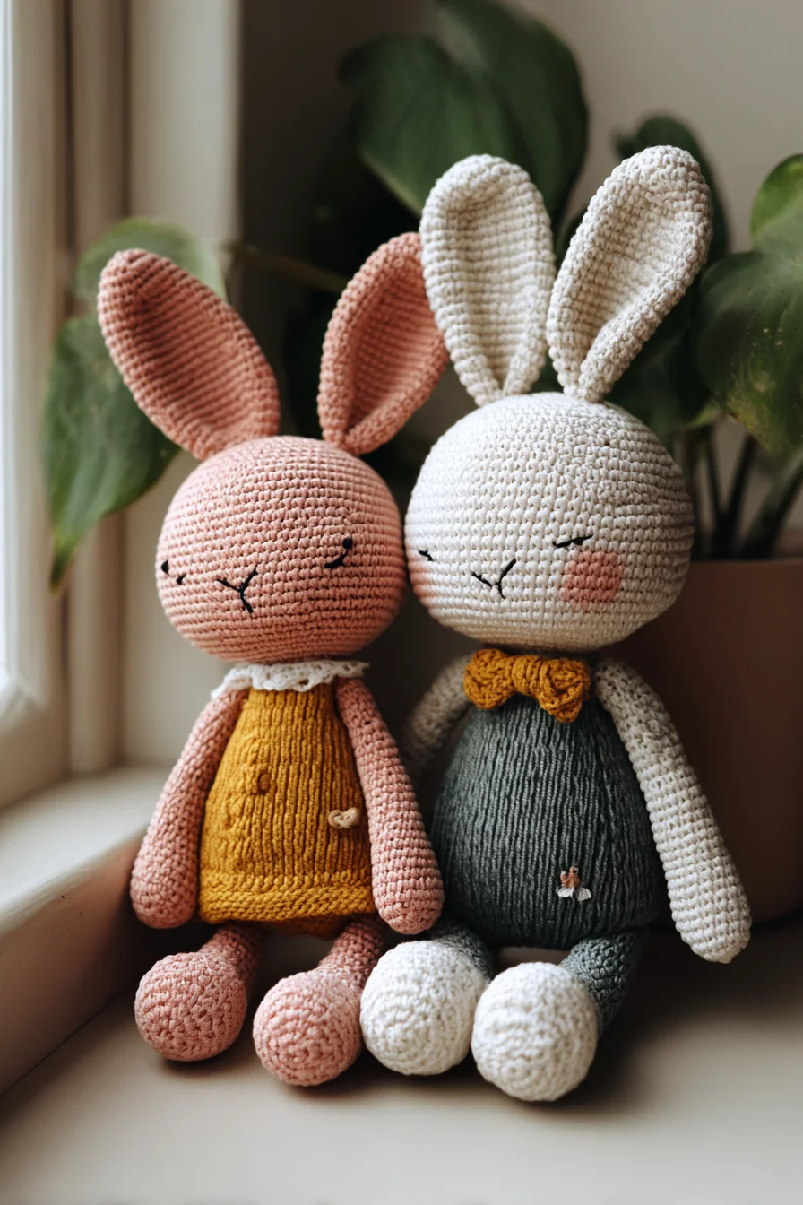 Amigurumi Crochet Bunny Pair — Easy-Intermediate Soft Toy Pattern