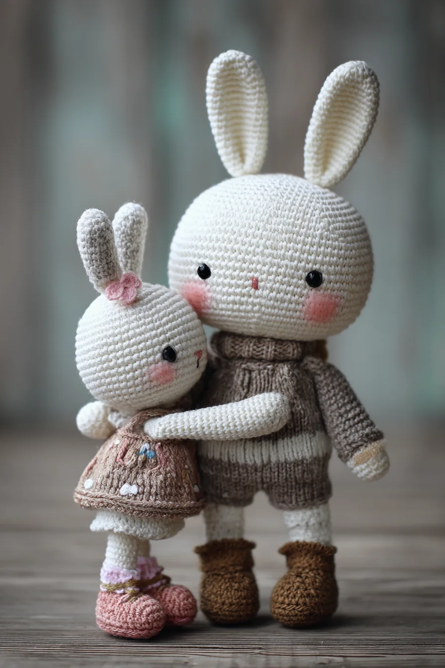 Amigurumi Crochet Bunny Pair — Sweet Woodland Bunny Pattern