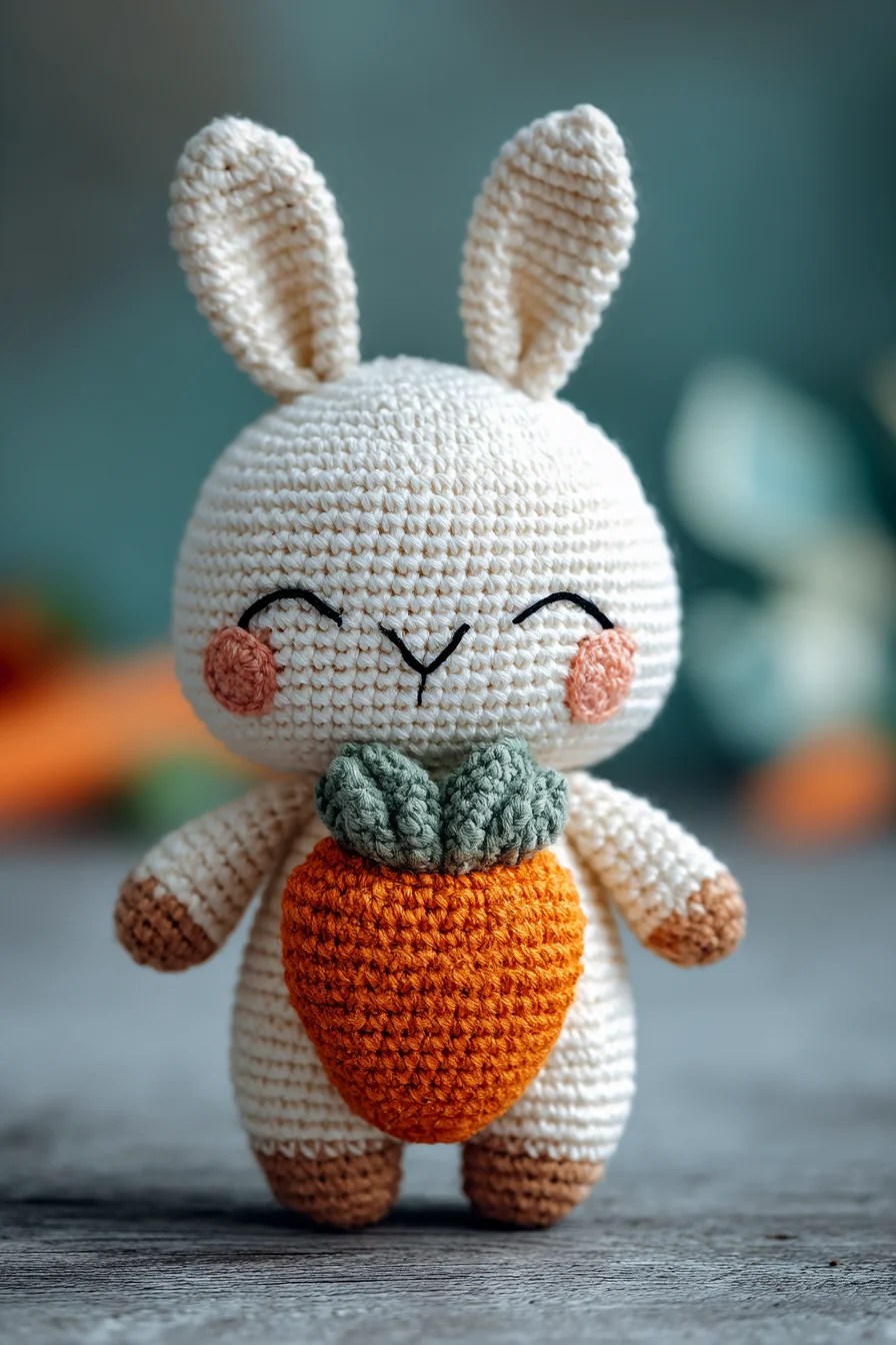Amigurumi Crochet Bunny with Carrot — Cute Easy-Intermediate Plush Pattern