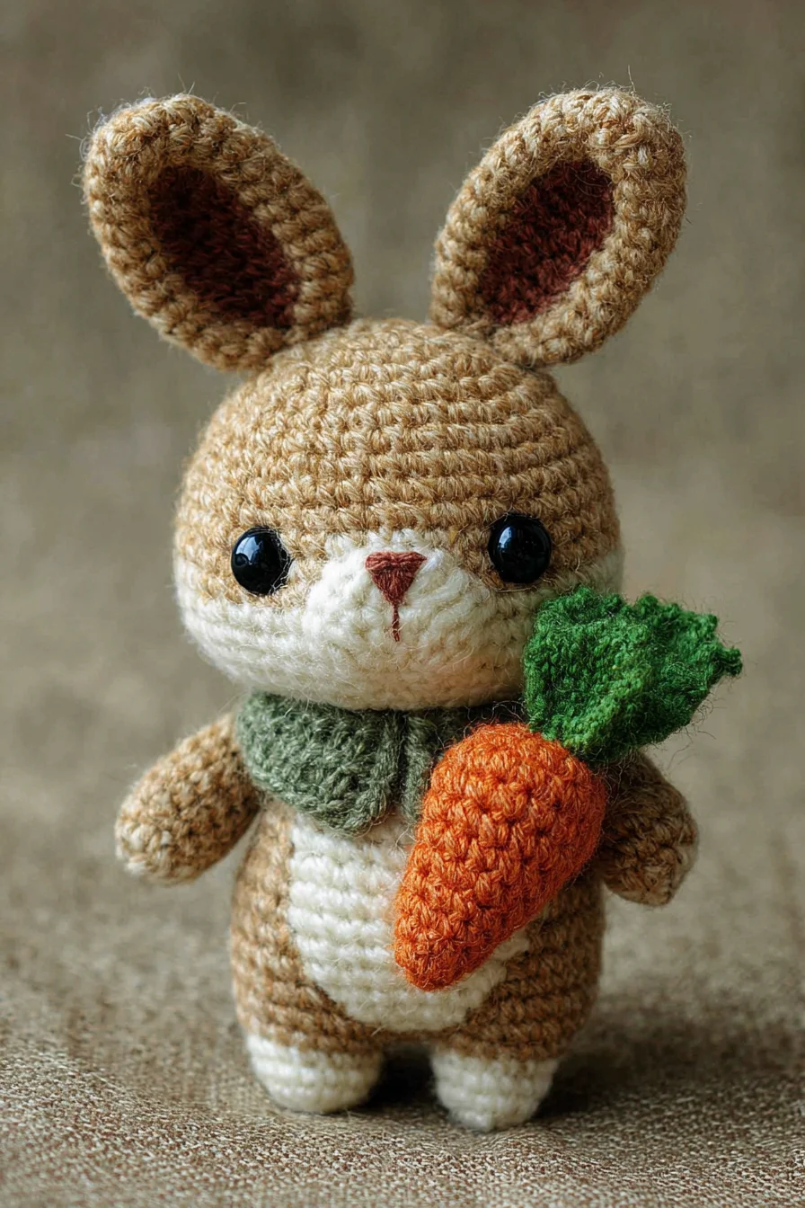 Amigurumi Crochet Bunny with Carrot — Mini Plush Pattern