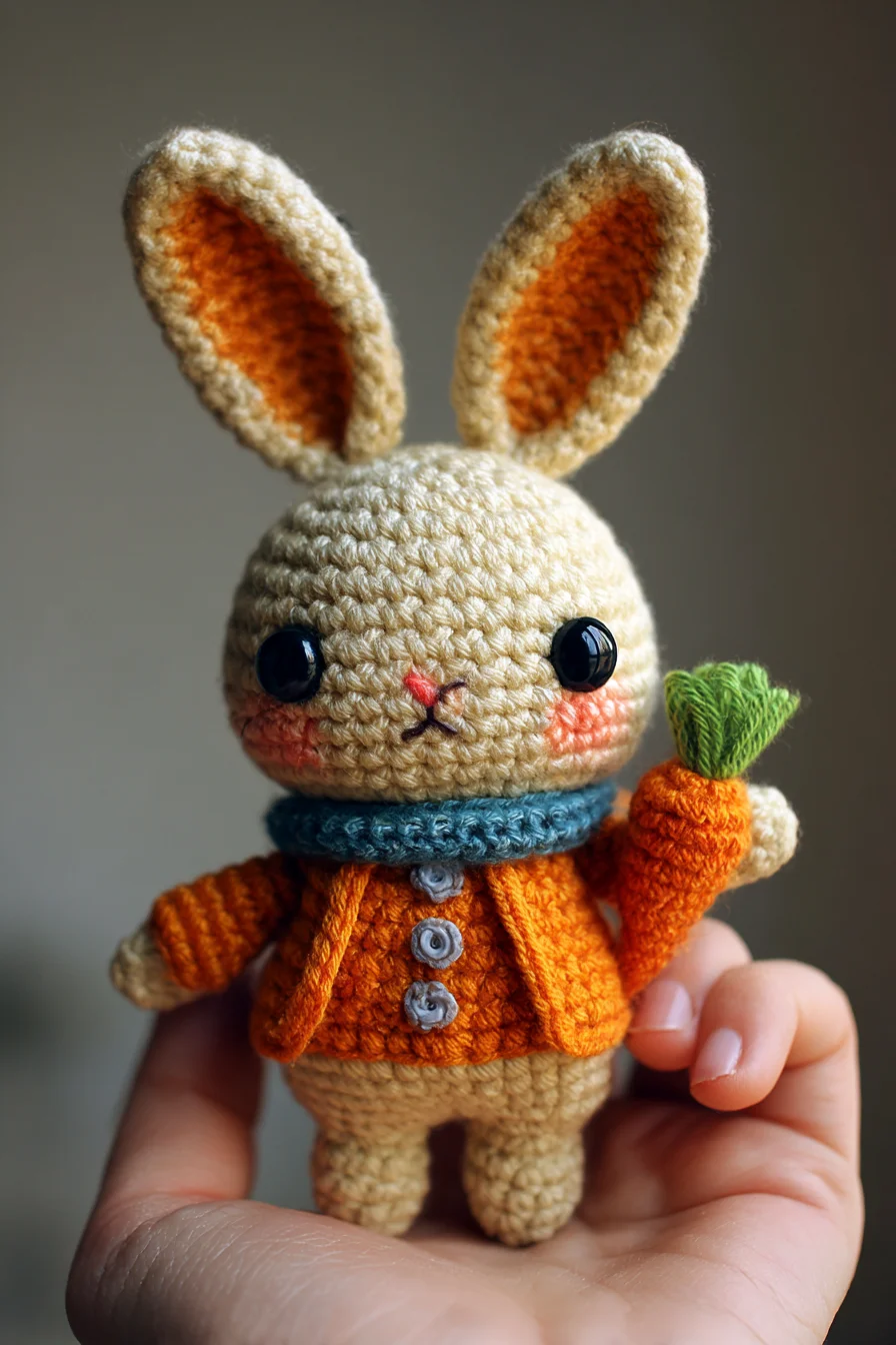 Amigurumi Crochet Bunny with Carrot — Mini Plush Toy Pattern