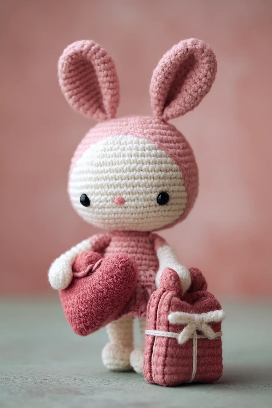 Amigurumi Crochet Bunny with Heart and Bag — Cute DIY Soft Toy Pattern