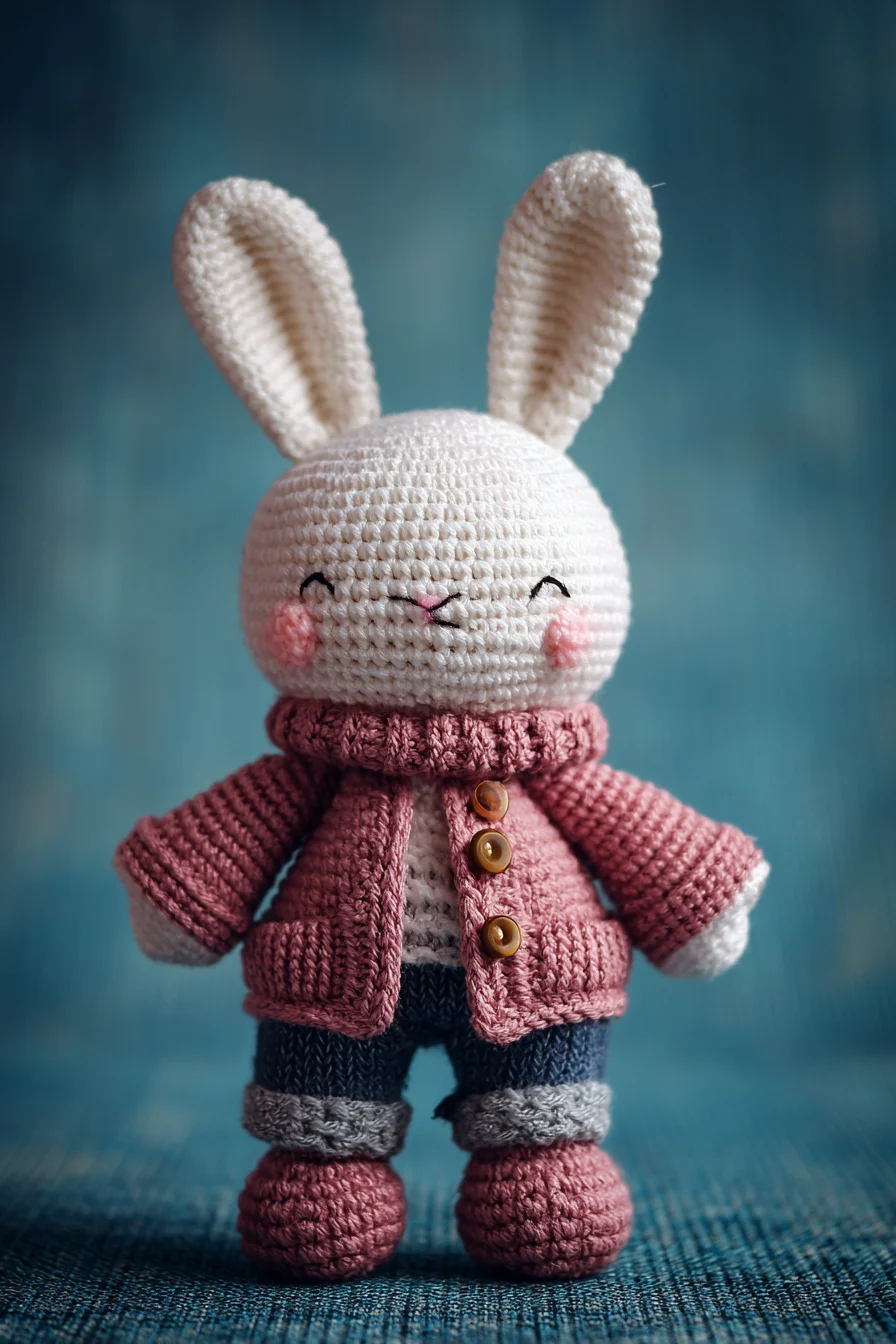 Amigurumi Crochet Bunny with Jacket — Cute Soft Toy Pattern