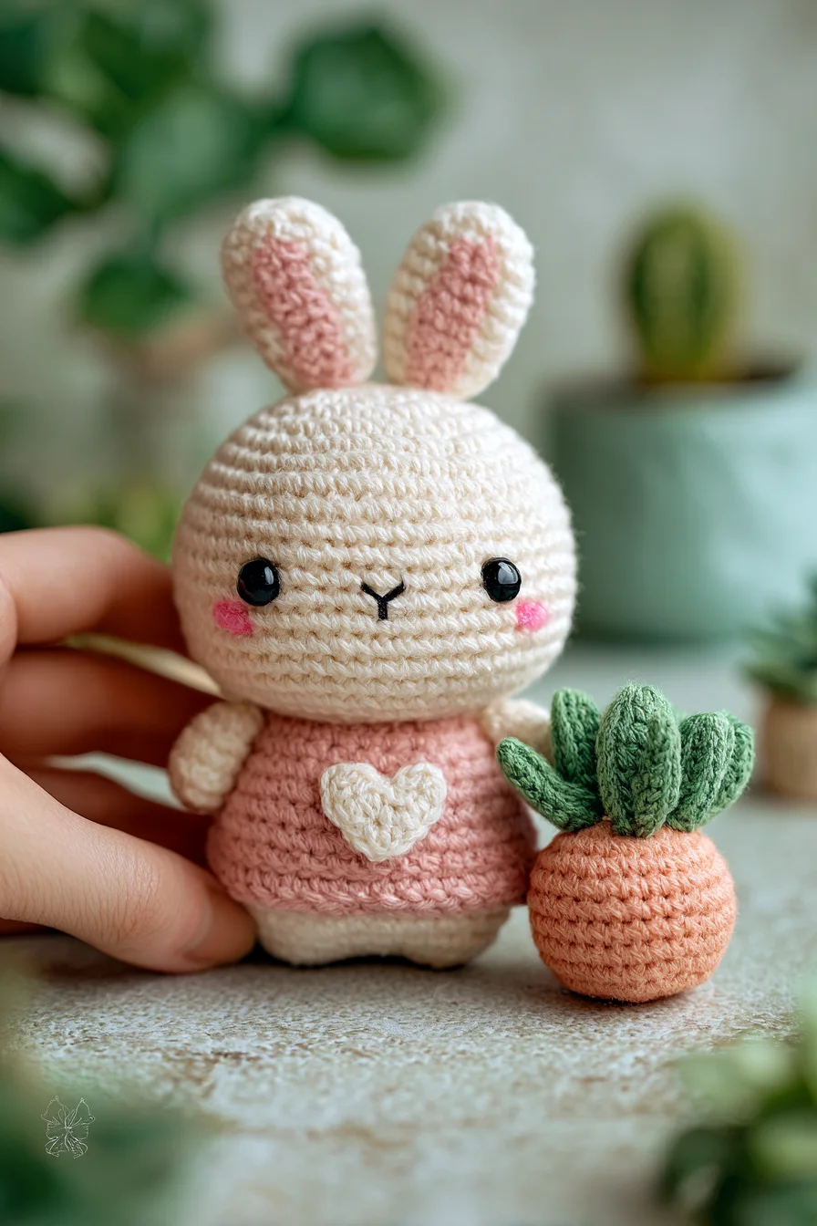 Amigurumi Crochet Bunny with Mini Carrot — Easy–Intermediate Pattern