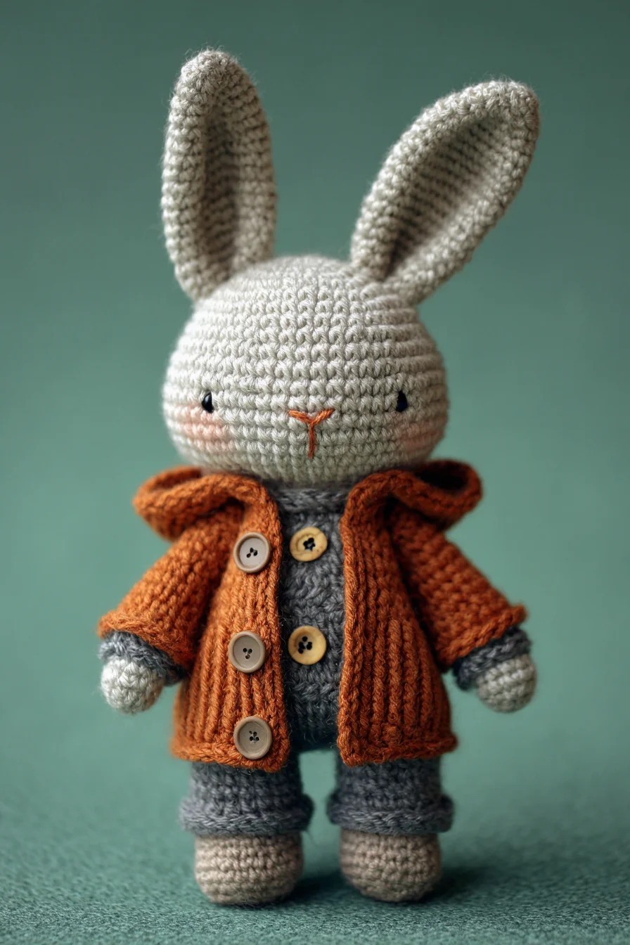 Amigurumi Crochet Bunny with Removable Coat — Easy-Intermediate Pattern