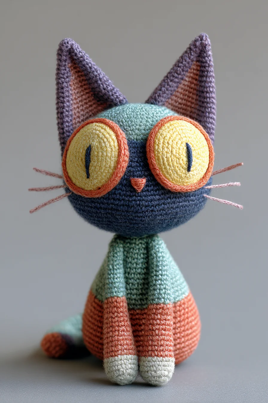 Amigurumi Crochet Cat — Colorblock Kitty Pattern