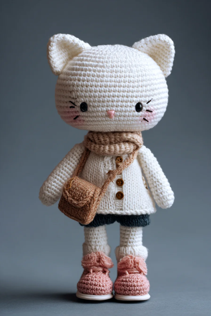 Amigurumi Crochet Cat Doll Pattern — Cute Kitty Plush with Outfit