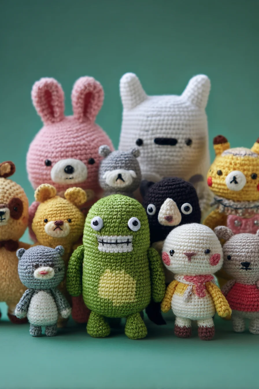 Amigurumi Crochet Character Set - Cute Monster & Animal Doll Pattern
