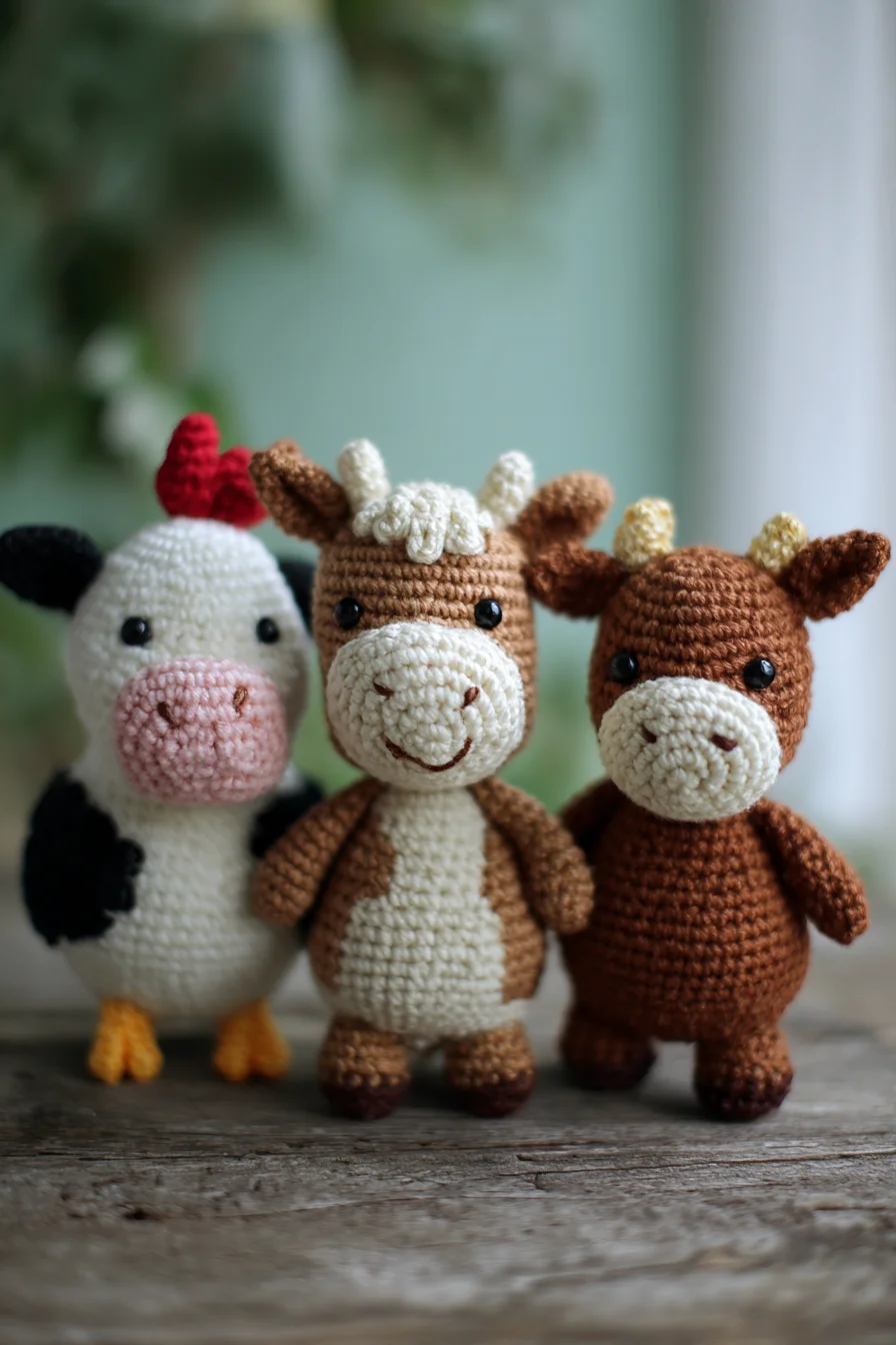 Amigurumi Crochet Cow Trio — Cute Farm Animal Plush Pattern