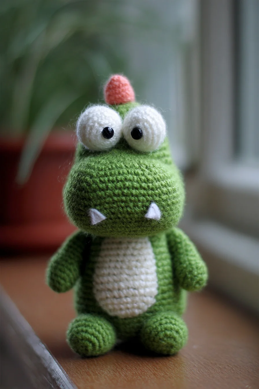 Amigurumi Crochet Dino — Easy-Intermediate Green Dinosaur Pattern