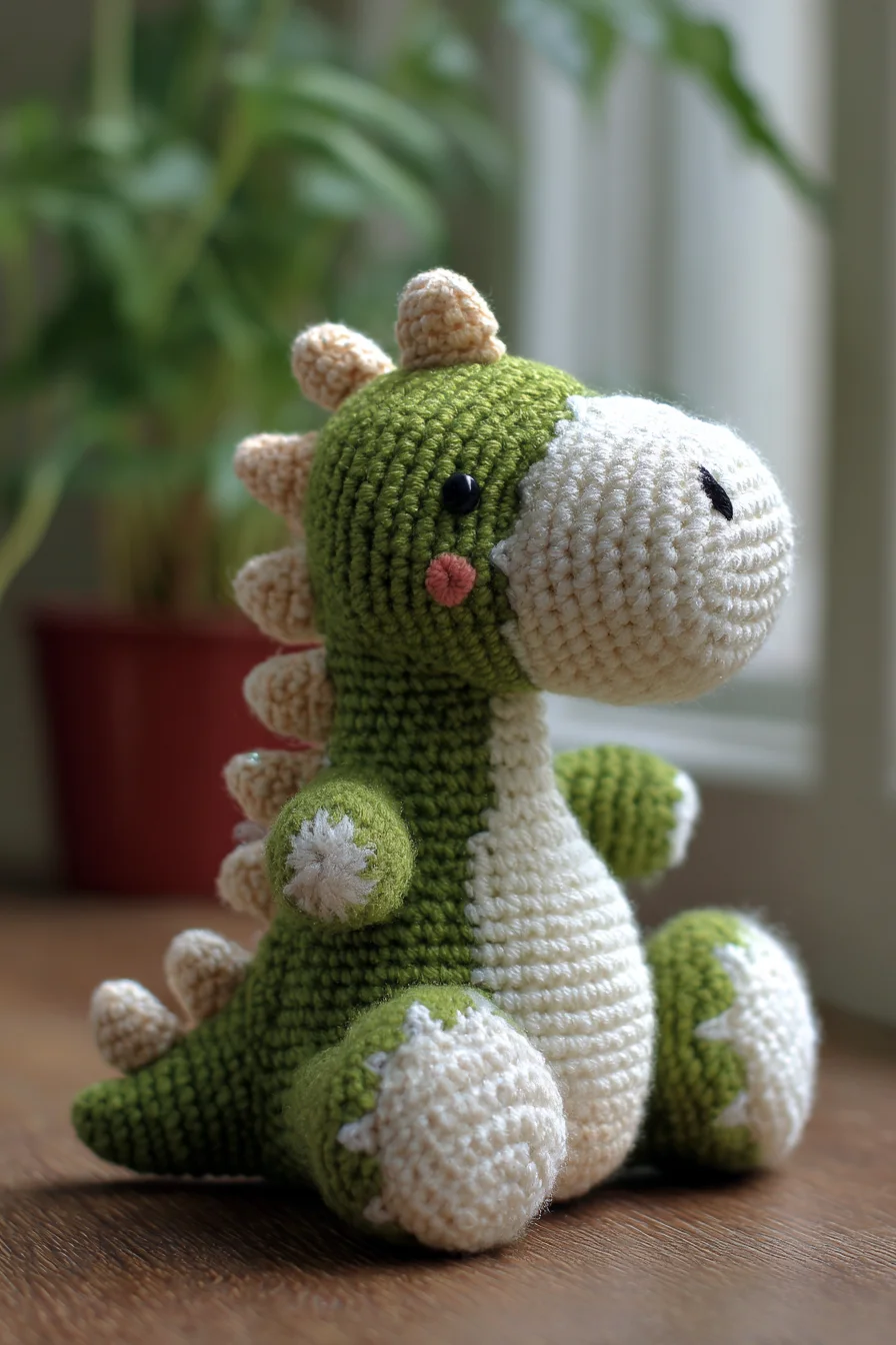 Amigurumi Crochet Dino Pattern — Cute Green Dinosaur Plush