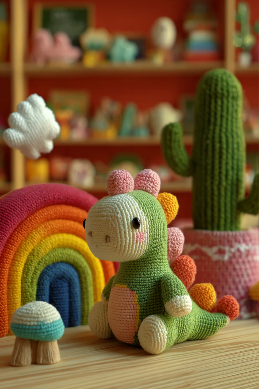 Amigurumi Crochet Dino Plush — Cute Dinosaur Pattern for Home & Gifts