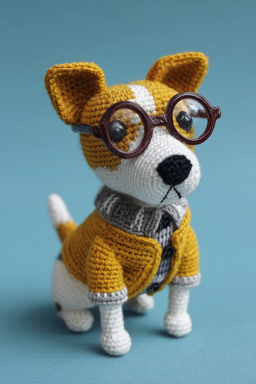 Amigurumi Crochet Dog in Jacket — Cute Toy Pattern for Home Décor