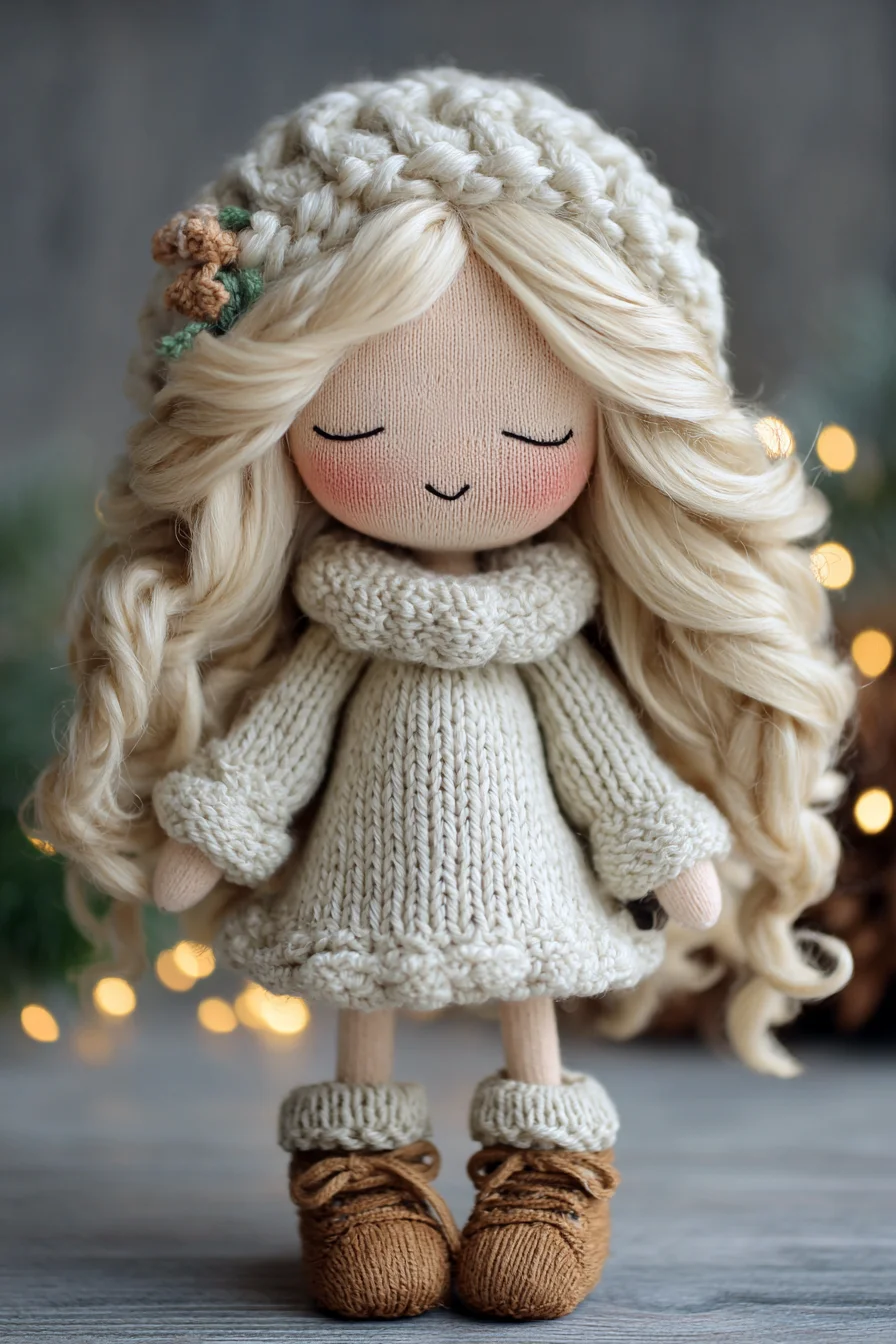 Amigurumi Crochet Doll — Cozy Sweater Girl with Braided Hair