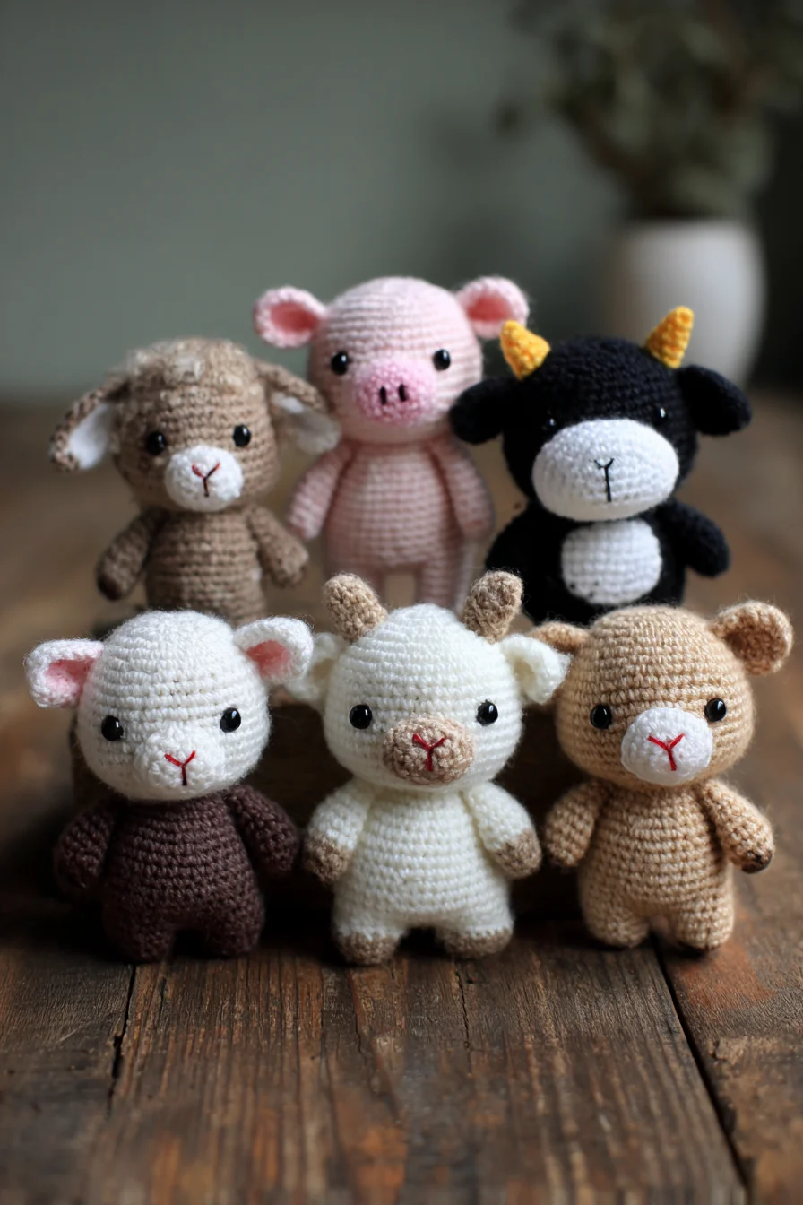 Amigurumi Crochet Farm Friends — Mini Animal Soft Toy Pattern