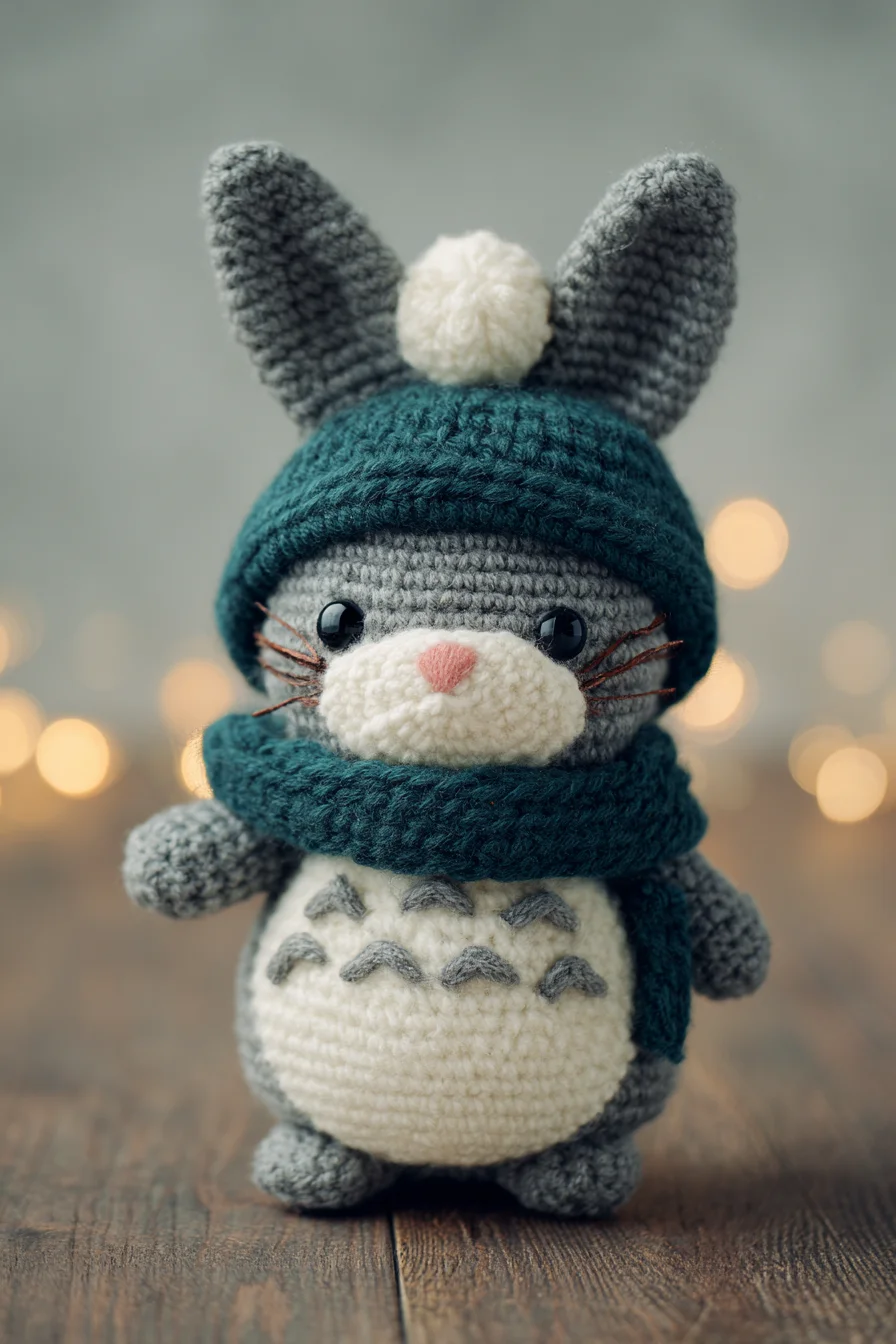 Amigurumi Crochet Forest Cat with Hat and Scarf — Pattern & Techniques