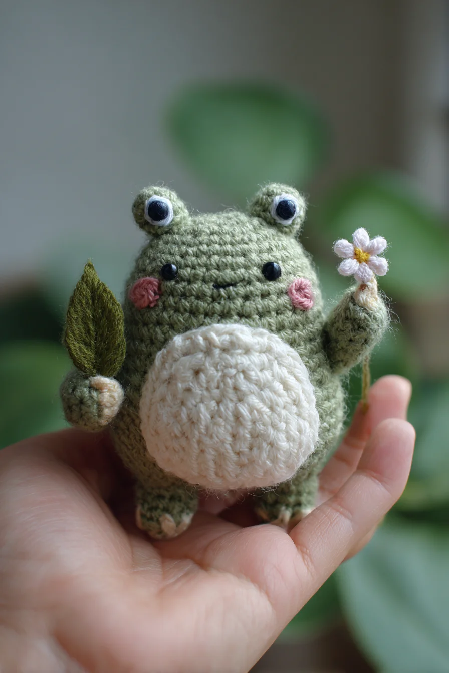 Amigurumi Crochet Frog Toy — Cute Handheld Frog Amigurumi Pattern
