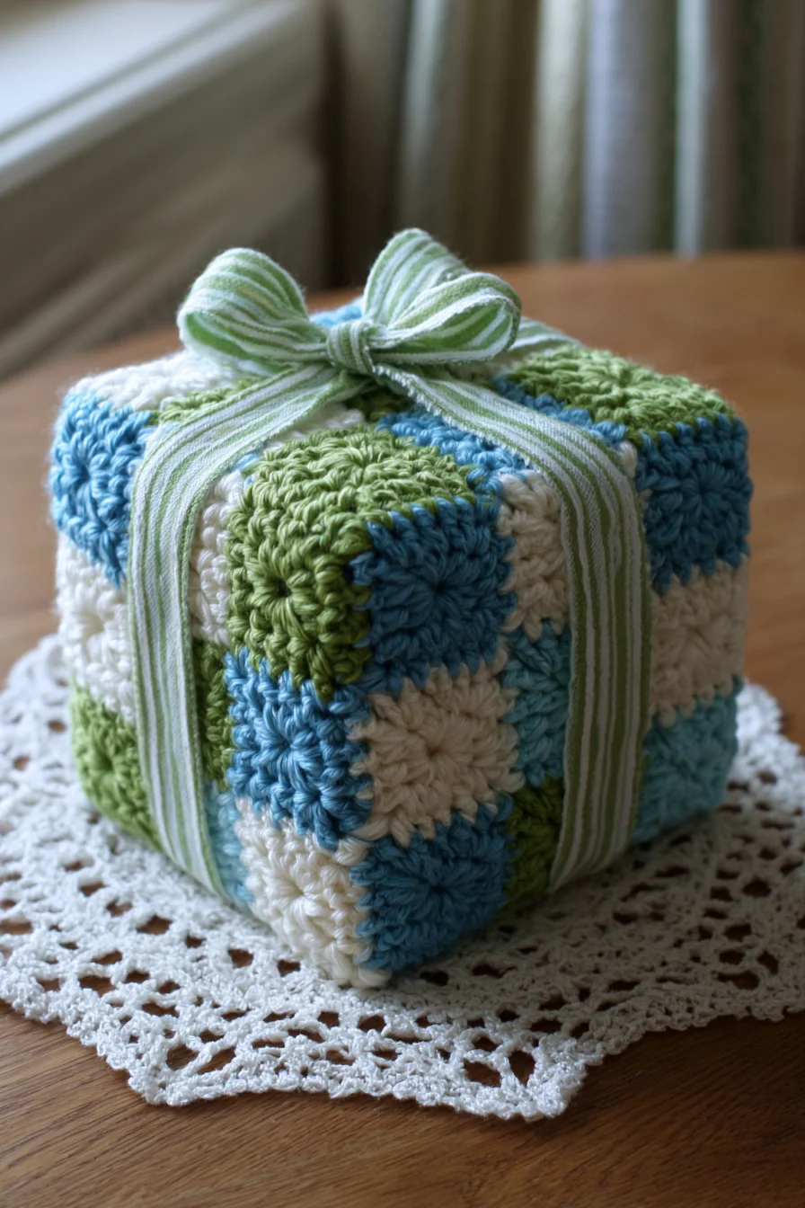 Amigurumi Crochet Gift Cube - Granny Square Plush Toy Pattern