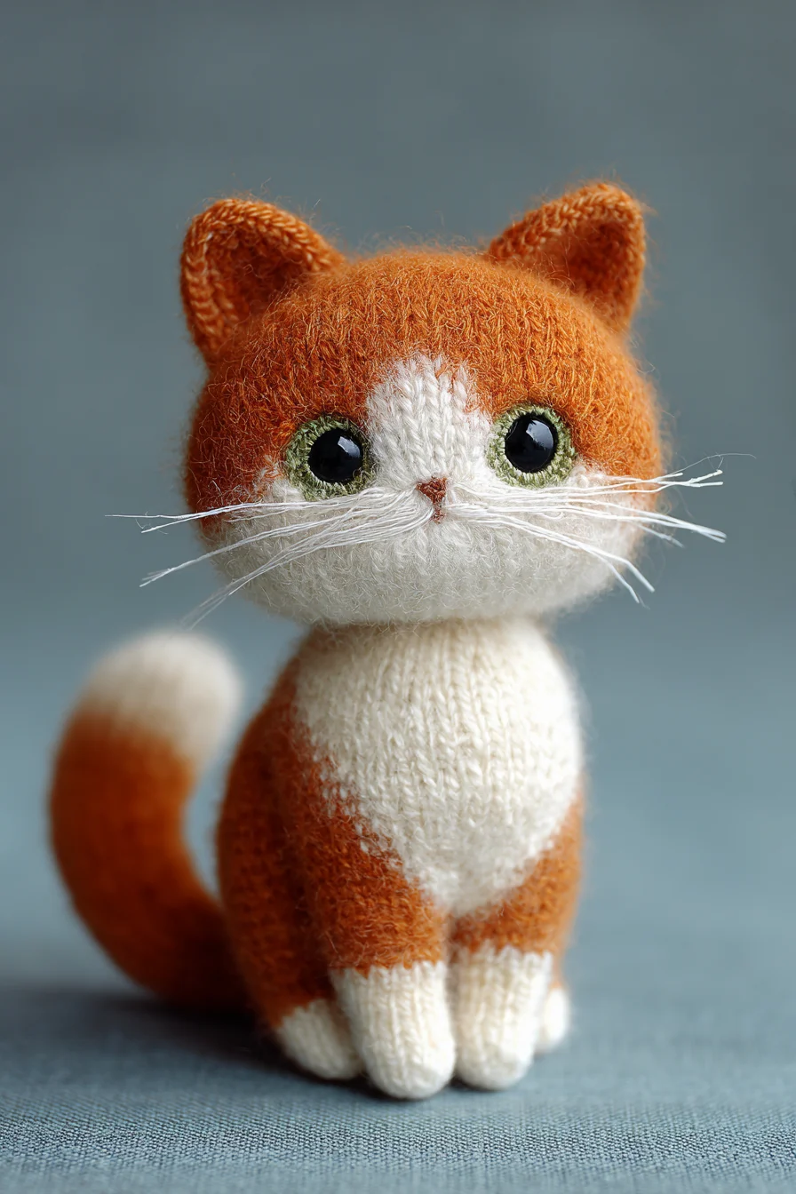 Amigurumi Crochet Ginger Cat — Fuzzy Mini Cat Plush Pattern