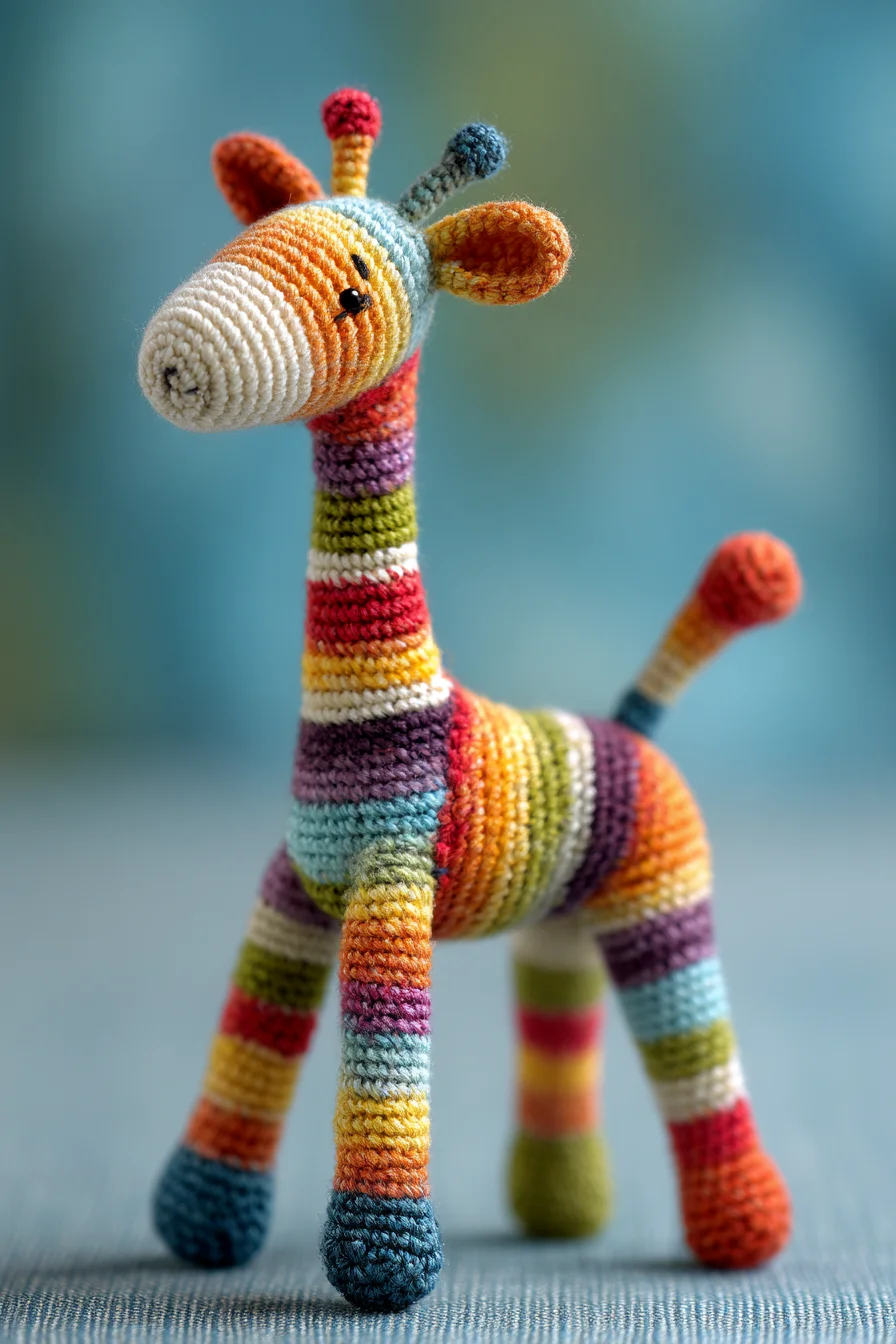 Amigurumi Crochet Giraffe – Striped Toy Pattern (Beginner/Intermediate)