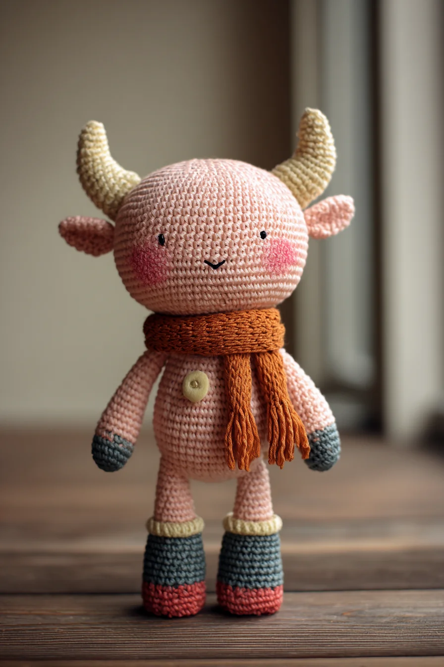 Amigurumi Crochet Horned Doll — Cute Cow-Style Plush Pattern
