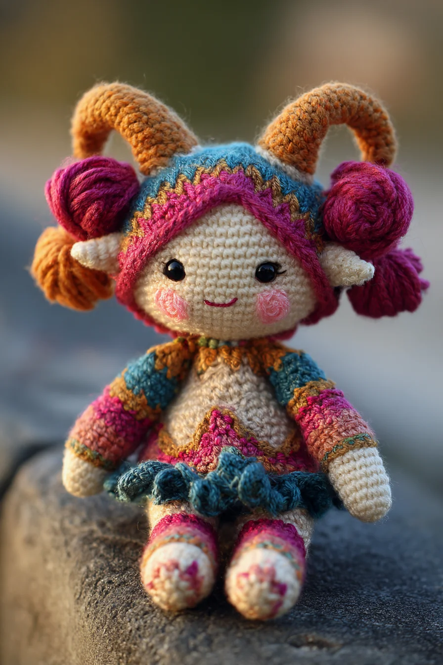 Amigurumi Crochet Horned Doll — Fantasy Goat-Inspired Amigurumi Pattern